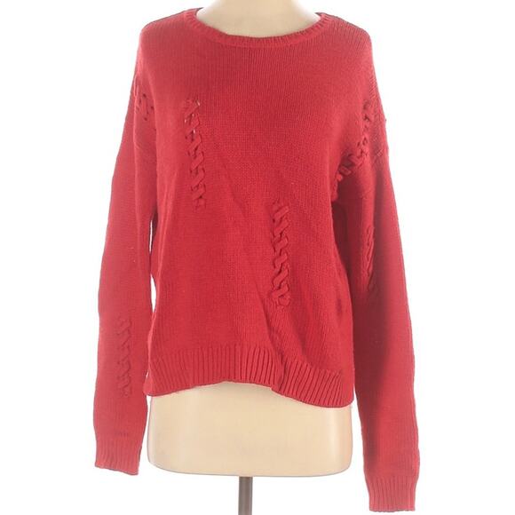 Halogen NWT Red Pullover Sweater Long Sleeve Crew Neck Size Small Long Sleeves - Picture 1 of 4
